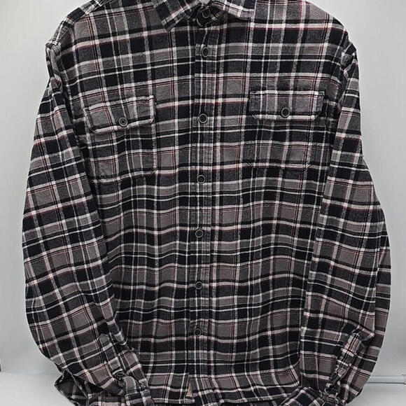 Jachs Flannel Shirt Mens LT‎ Plaid Long Sleeve Lumberjack Western Cowboy - Picture 1 of 16